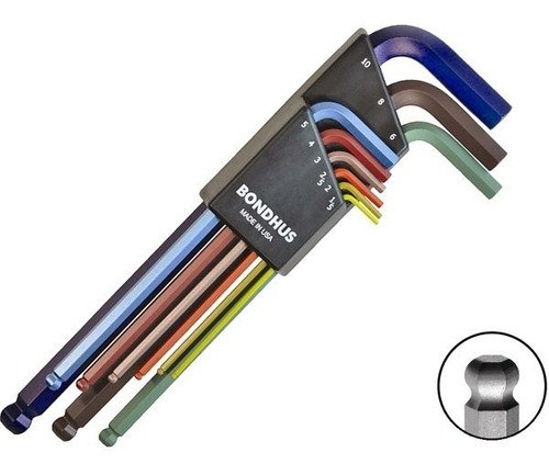 Set Llave Allen Color 1.5-10 Mm Blx9