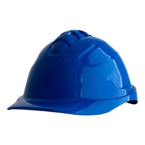 CASCO DE SEGURIDAD CON ARNES A CREMALLERA AZUL