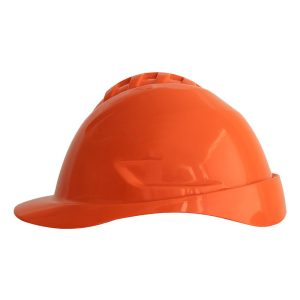 Alternative view of CASCO DE SEGURIDAD CON ARNES A CREMALLERA NARANJA