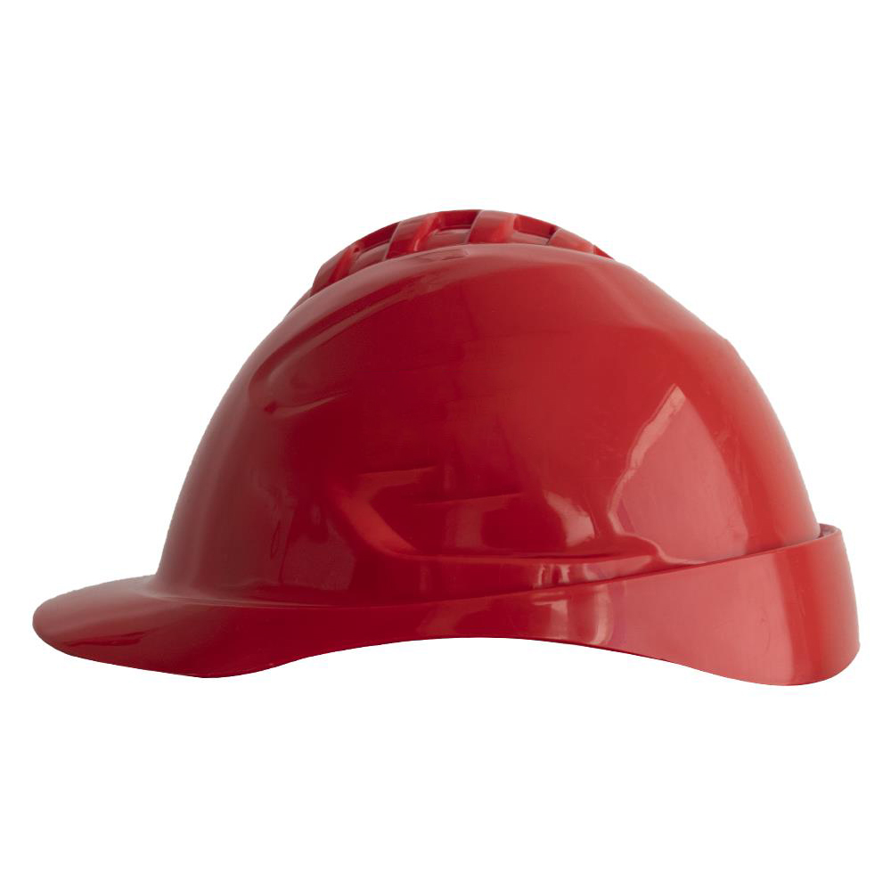 CASCO DE SEGURIDAD CON ARNES A CREMALLERA ROJO - Imagen 2