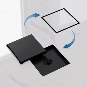 Alternative view of DESAGÜE CUADRADO 2 EN 1 BLACK 360° - GLOSS BLACK EDITION